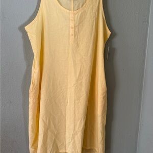 Sonoma Light Yellow Sleeveless Tunic Nightgown size L